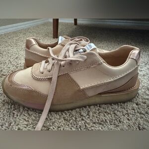 Clarks Kids Beige and Tan Sneakers